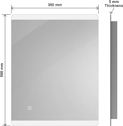 Illuminated bathroom Mirror with LED