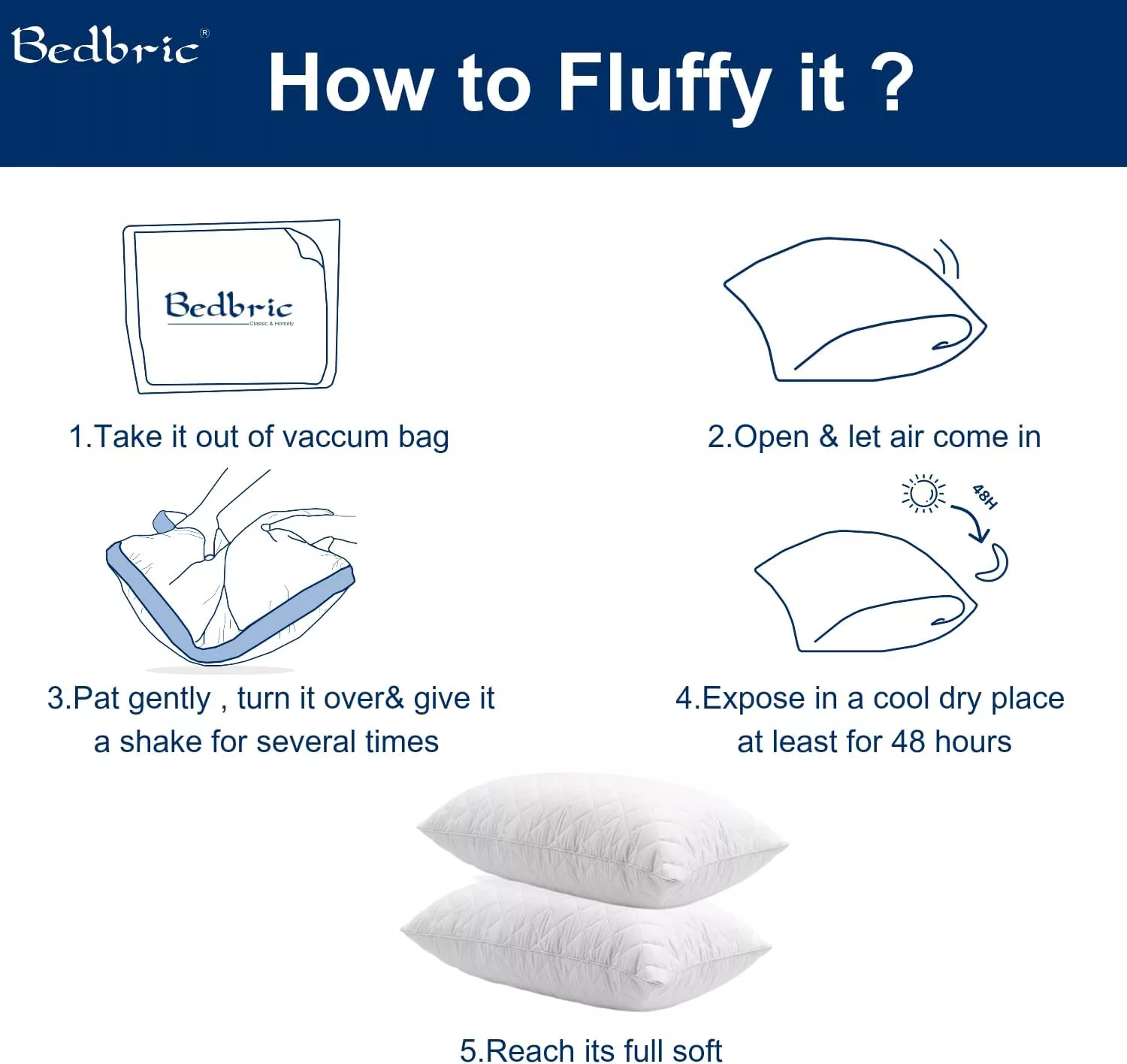 Bedbric Pillows 2 Pack Hotel Quality - Image 5