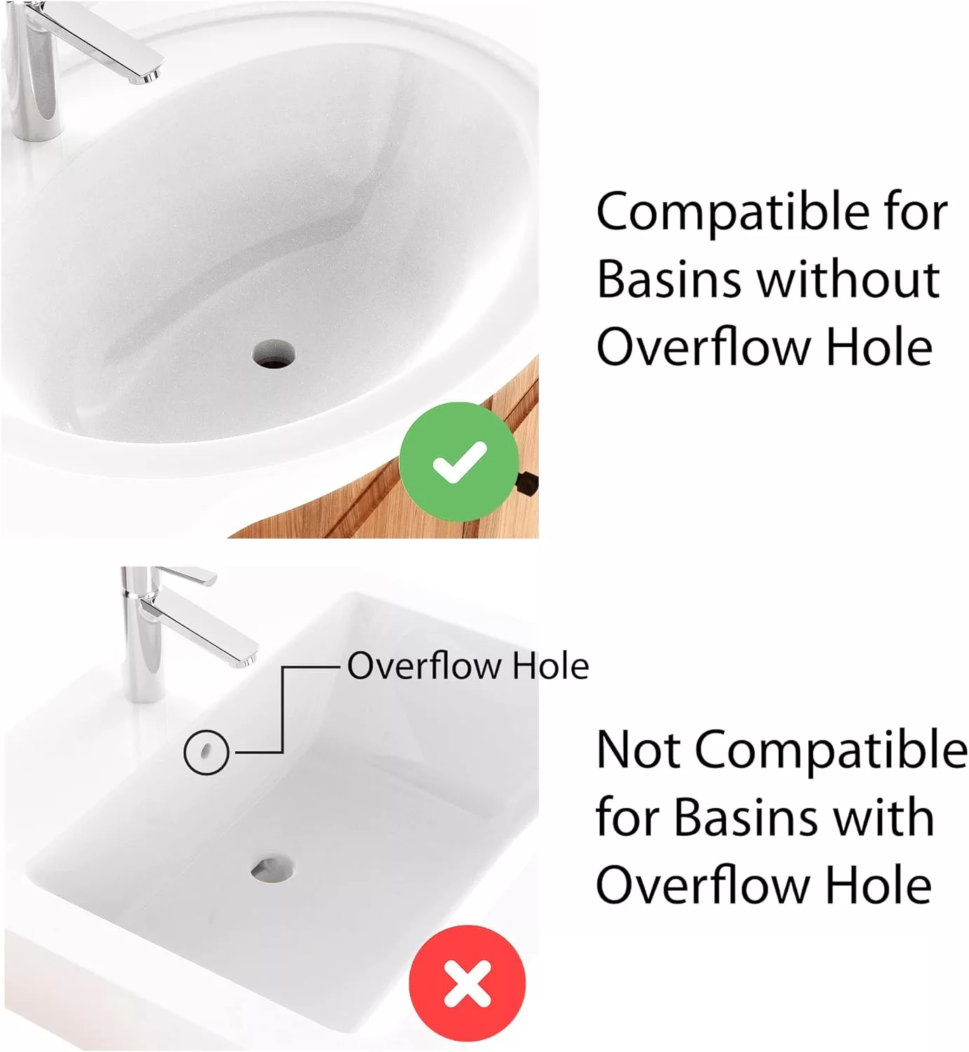 Pop Up Basin Waste - UnSlotted