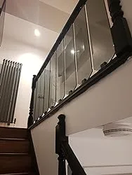 Toughened Grey Tinted Decking Panel for Stair, Landing, or Balcony.